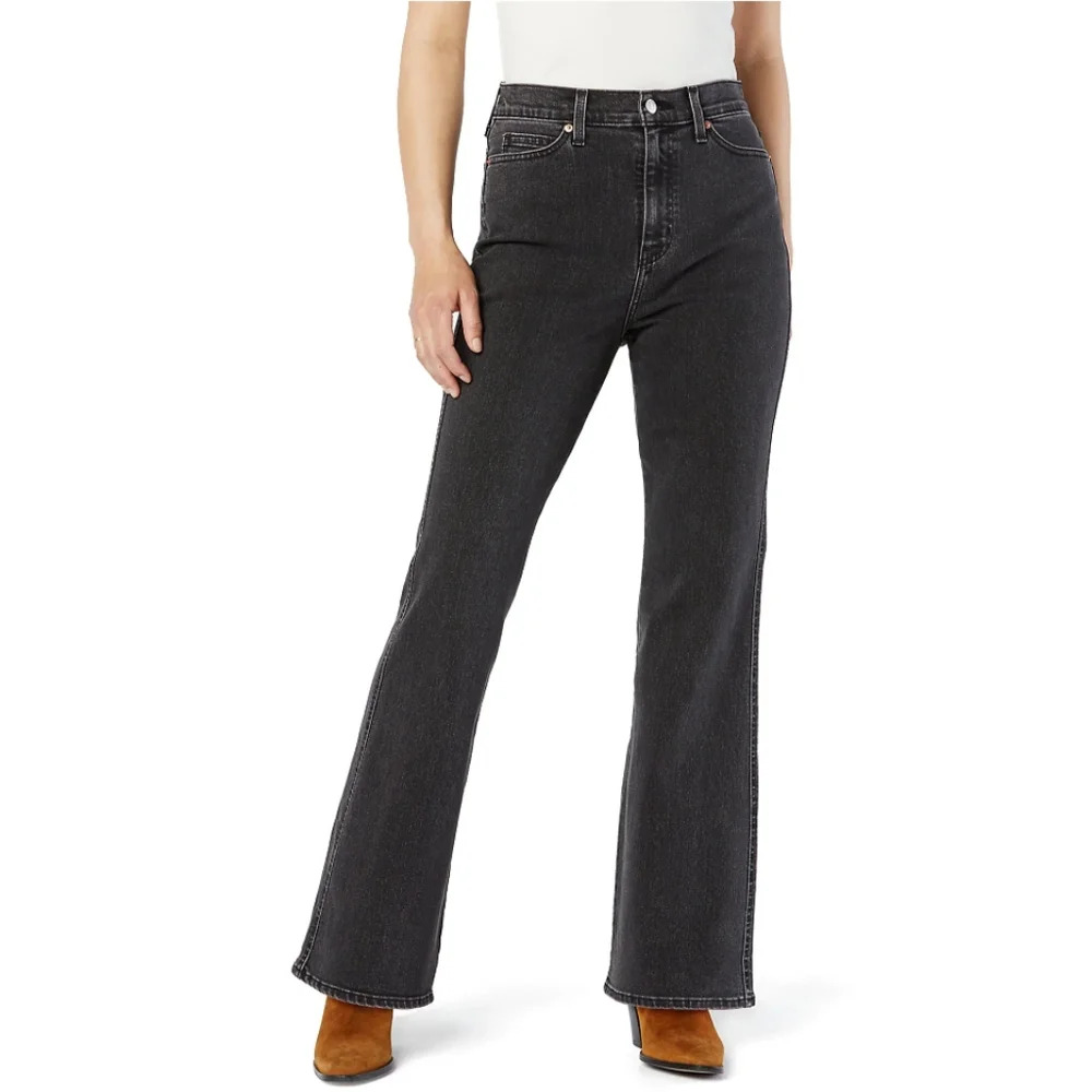 Levi Strauss Signature Women's Size 12 Heritage High Rise Flare Jeans Coal Creek